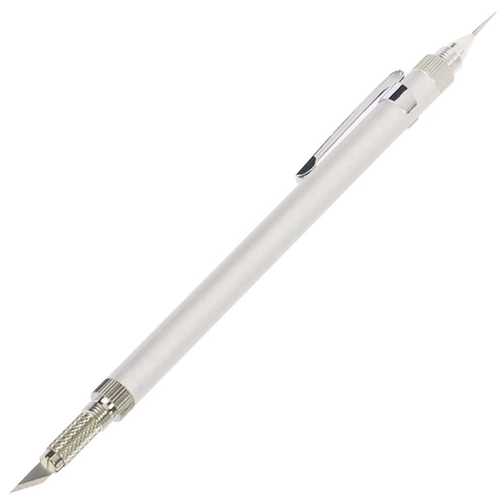 又敗家@日本製NT Cutter筆型美工刀Ø9mm雙頭金屬筆刀D-1000P含30度刀片45度替刃針適右左手筆形精密筆刀【全館299超取免運】【APP下單點數4倍送】