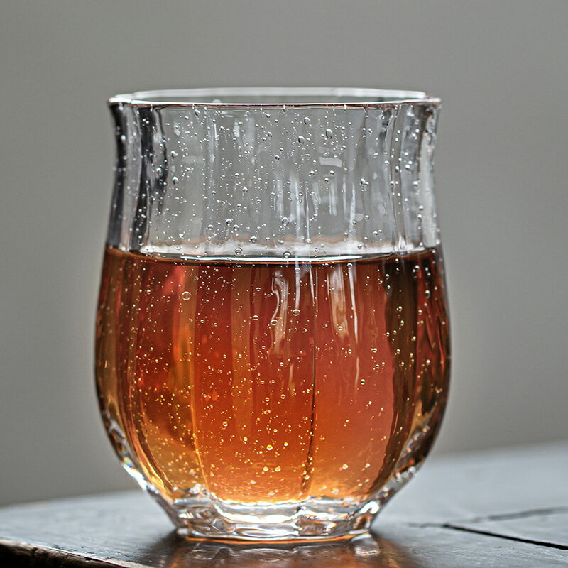 瓷牌茗玻璃茶杯個人專用日式主人杯單杯個性功夫茶品茗杯清酒水杯