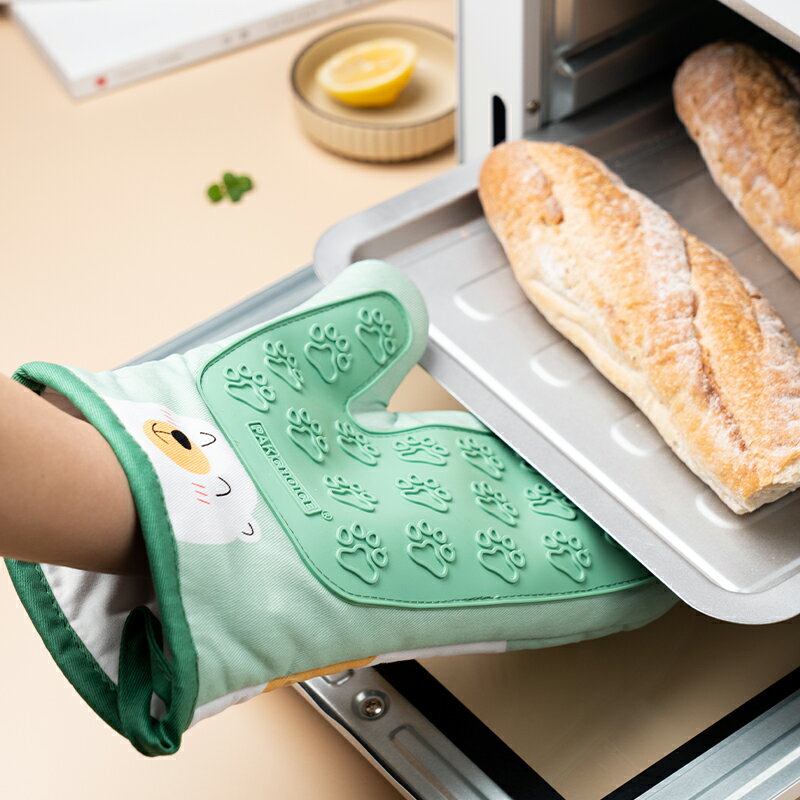 烤箱隔熱手套耐高溫防燙加厚微波爐手套硅膠烘焙手套