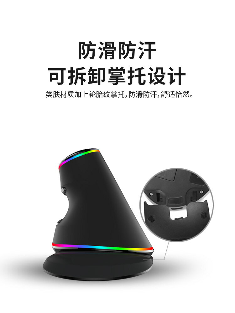 多彩M618PLUS垂直滑鼠筆記本光電設計師辦公立式人體工學滑鼠