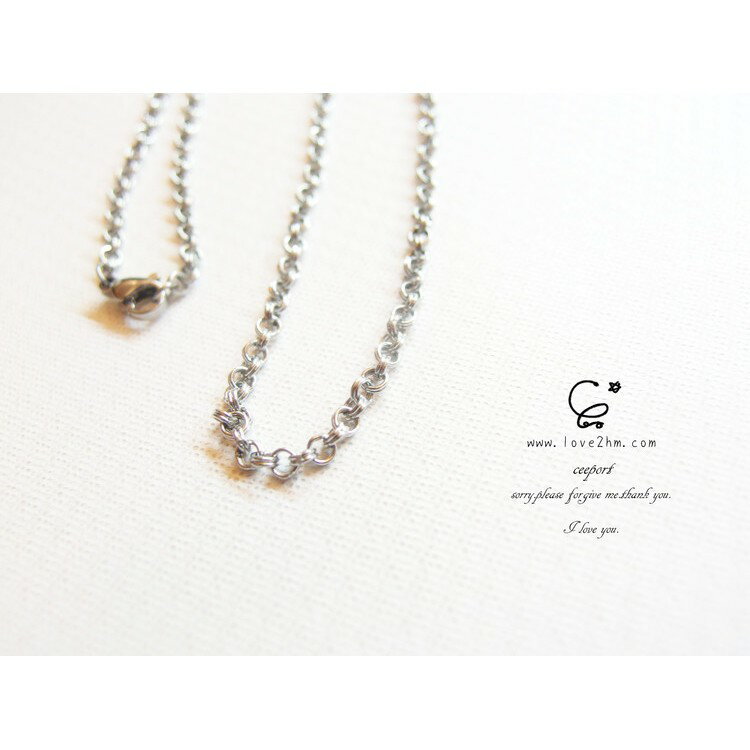 雙圈/白鋼鍊子/316L醫療級白鋼/ [晶晶工坊-love2hm] 3