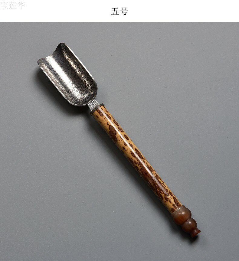 手工滿花紋梅鹿竹柄茶葉鏟 茶勺子茶鏟舀茶葉茶匙 竹制茶則鏟茶具 7