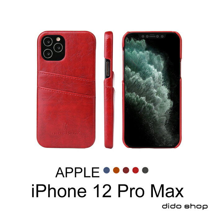 iPhone 12 Pro Max 6.7吋 手機殼 後蓋殼 油蠟紋系列 可收納卡片 (FS189)【預購】