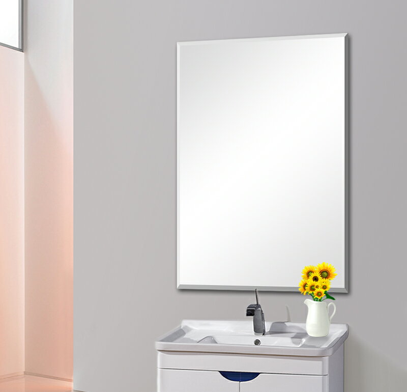 簡約 歐式衛浴鏡壁掛梳妝臺鏡掛鏡浴室鏡 臥室鏡衛生間鏡子
