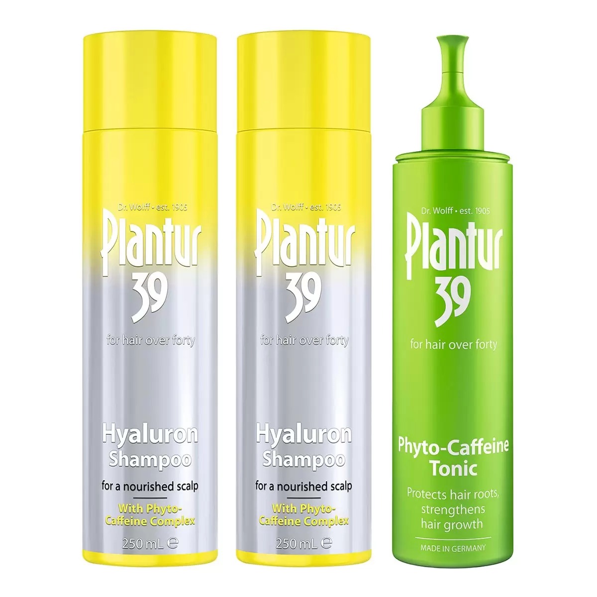 Plantur 39 玻尿酸咖啡因洗髮露 250毫升 X 2入 + 頭髮液組合 200毫升 X 1入