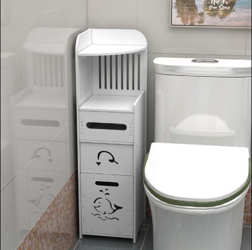 家居置物架 衛生間置物架落地廁所三角轉角儲物收納櫃夾縫角櫃防水馬桶邊櫃窄