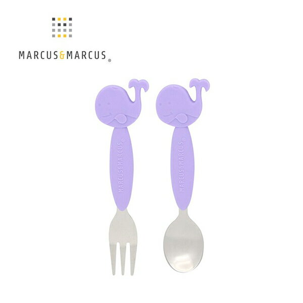 【加拿大MARCUS＆MARCUS 】動物樂園不鏽鋼叉匙餐具組-鯨魚