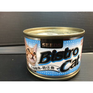 ✪四寶的店n✪白身鮪魚+吻仔魚 大銀貓罐170g Seeds 惜時 BISTRO CAT健康機能特級銀貓罐 /貓罐頭