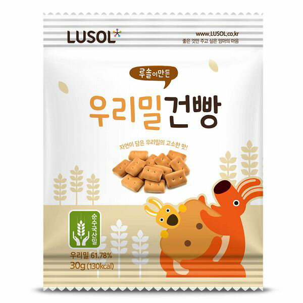 韓國 LUSOL 小麥芽餅乾 30g