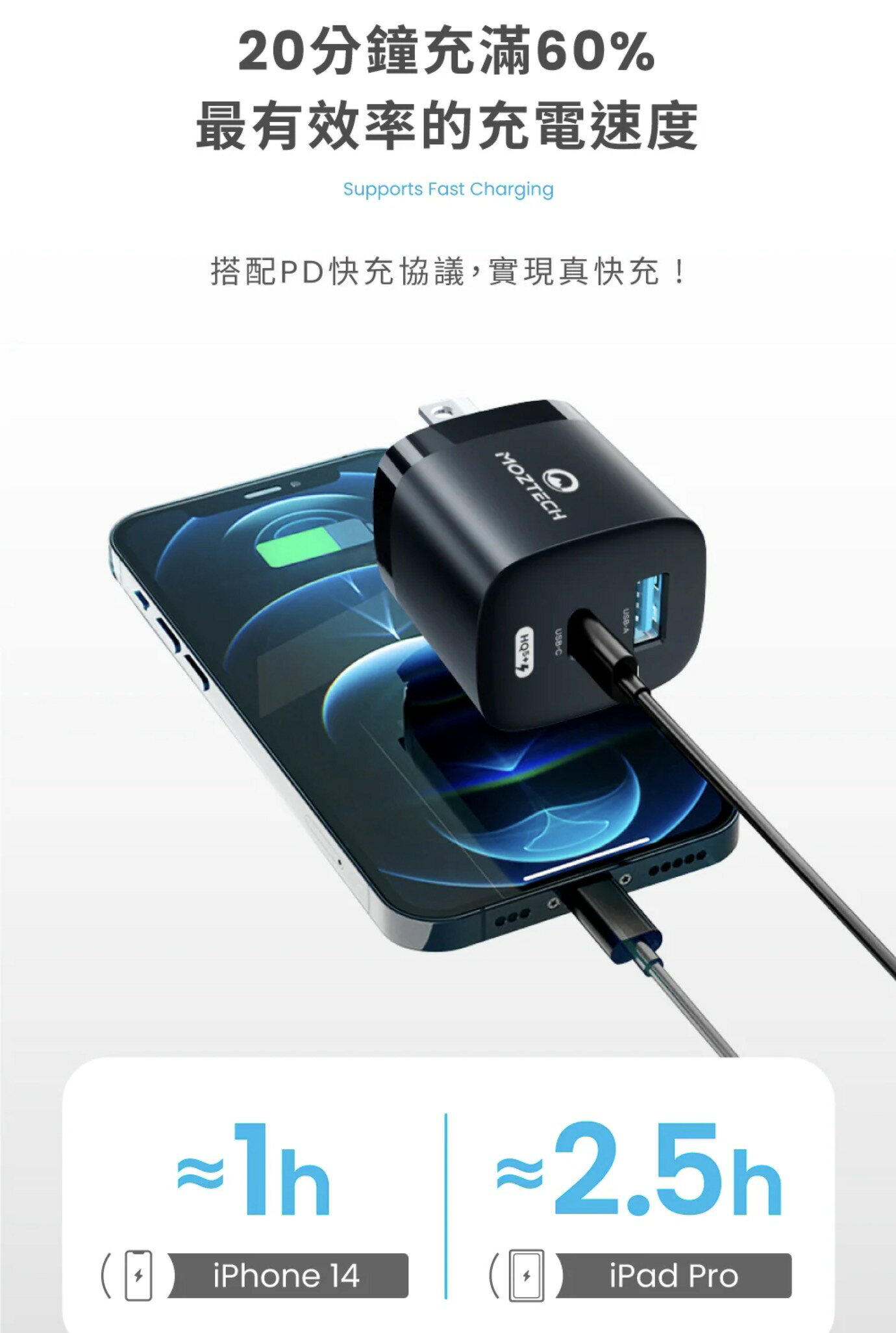 MOZTECH M5 PD 33W GaN 氮化鎵 雙孔 電源 供應器 充電頭 充電器 iphone 12 13 14 5 MOZTECH M5 PD 33W GaN 氮化鎵 雙孔 電源 供應器 充電頭 充電器 iphone 12 13 14 5