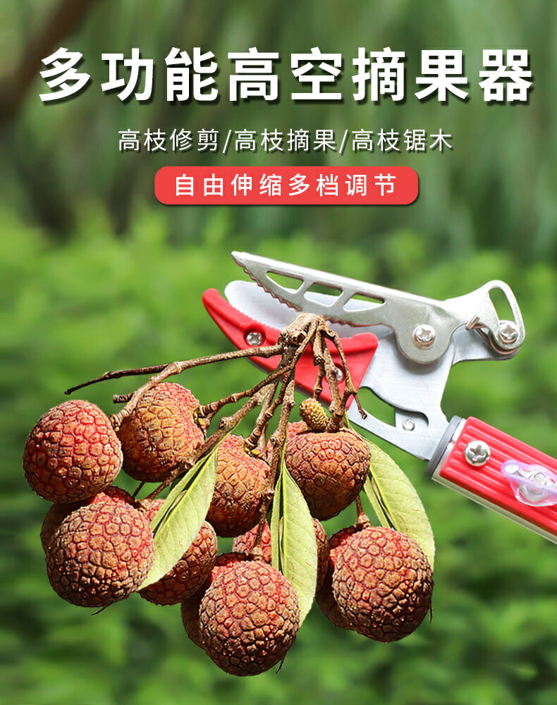 高枝剪 修枝剪 摘果器 水果剪刀 摘柿子摘水果神器採果剪刀高枝剪多功能伸縮加長果樹修枝剪高空剪 全館免運