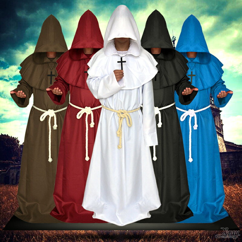 死神長袍-綜，萬聖裝扮 萬聖節 cosplay 巫師袍 道士服 成人萬聖服裝 暗黑死神，X射線【W370002】