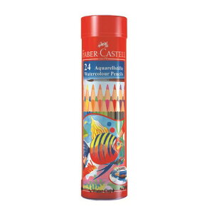 德國 Faber-Castell 輝柏 115924 水性彩色鉛筆 (24色)(筒裝，附水彩筆、水杯)