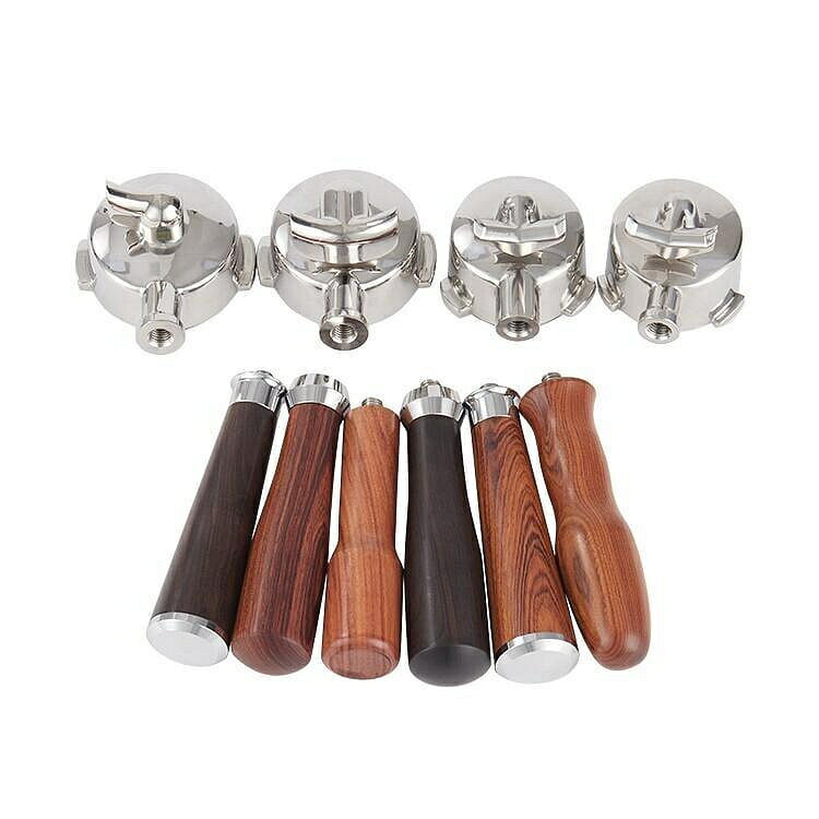 （咖啡用品與配件）☕ 促銷 用品 德龍/格米萊/邁拓/東陵/鉑富/咖啡機實木萃取手柄通用51.54.58