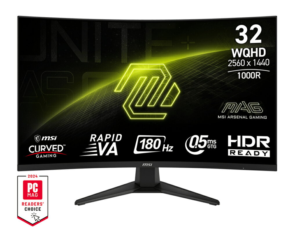 MSI 微星 MAG 325CQF 31.5吋 曲面螢幕 1000R 2K 180Hz 電腦螢幕
