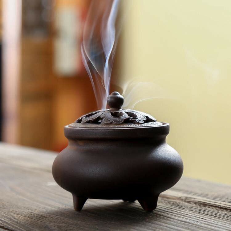 店長推薦香爐陶瓷仿古大號檀香盤香爐家用茶道焚香爐室內供佛香薰爐