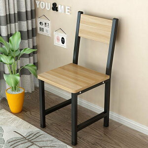 餐椅 速食飯店桌椅家用現代簡約鋼木餐椅早餐小吃店椅子靠背食堂餐桌椅