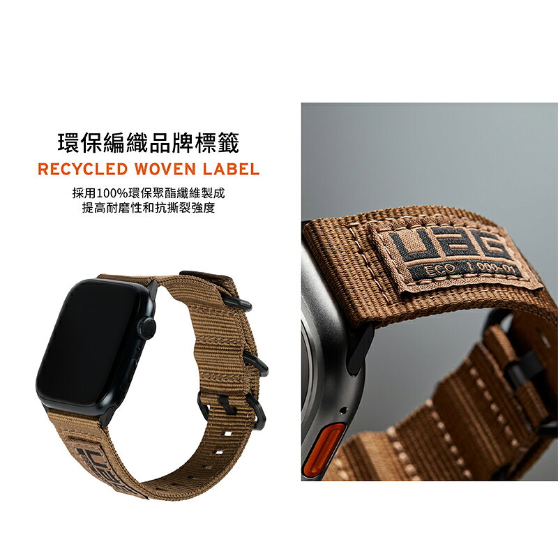 UAG new Nato 環保尼龍 錶帶 適用 Apple Watch 適用 42 44 45 49 mm 8