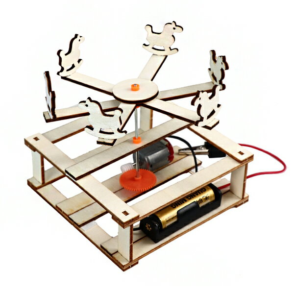 旋轉木馬 大人科學實驗 環保節能組合DIY玩具 科普教材益智玩具