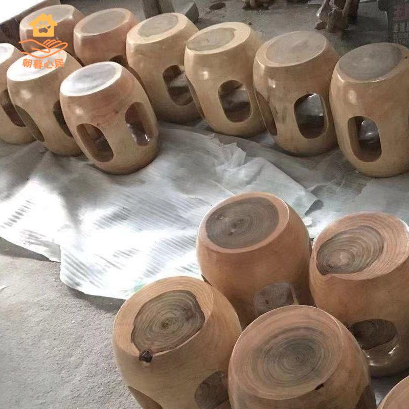 廠家直出 木墩 矮凳 邊幾 凳子 換鞋凳 香樟木鼓凳子實木仿古新中式客廳茶幾家用小矮凳換鞋坐墩古箏圓凳 工廠現貨 八折下殺syeb