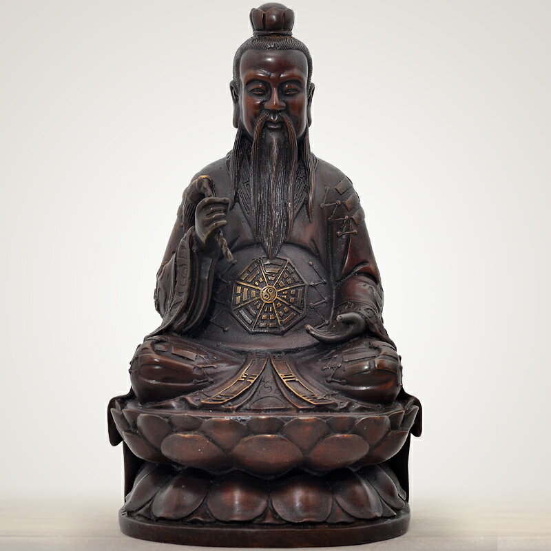 黃銅三清道祖佛像擺件一套銅像太清玉清上清道德元始靈寶天尊神像| 協貿