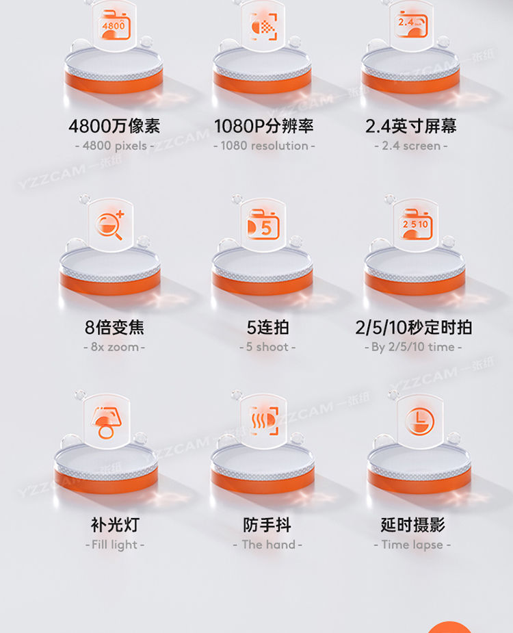 4K數碼相機高像素高清自拍便攜卡片機學生ccd隨身帶拍照攝影2.7K 小山好物嚴選 9