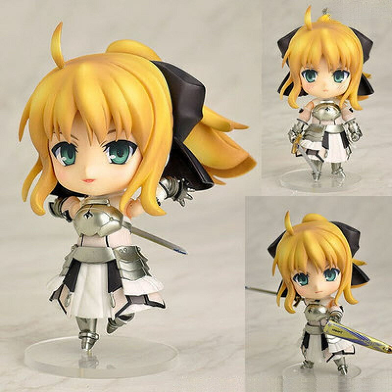 Q版粘土人 FATE 77# 白塞巴莉莉saber lily可換臉動漫手辦模型