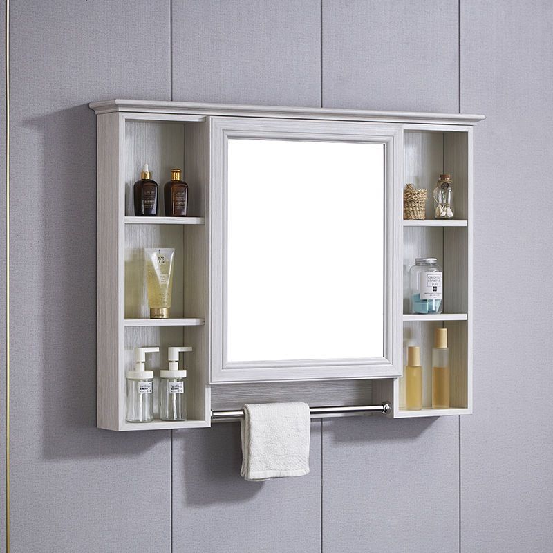 衛生間智能鏡櫃帶置物架浴室鏡櫃免打孔鏡櫃掛墻式浴室鏡子一體