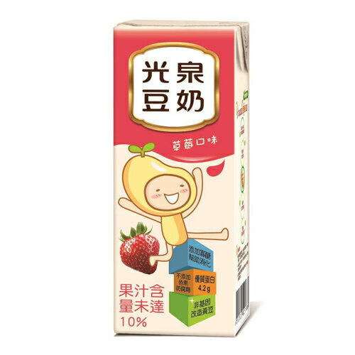 M-光泉草莓豆奶200ml*6【愛買】