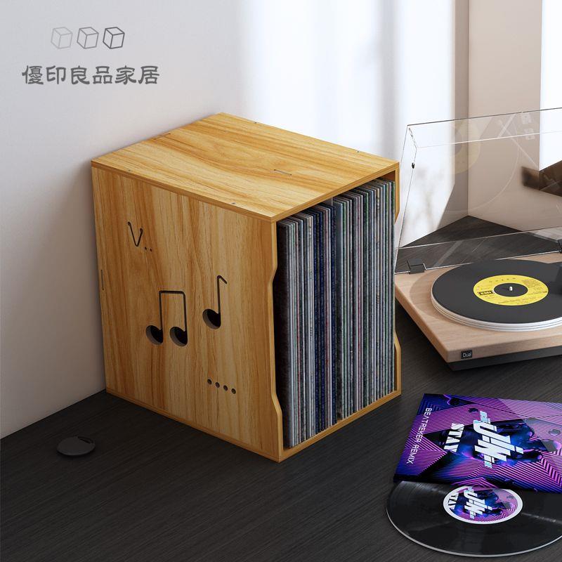【CD收納架】 實木收納架 唱片收納架 新款黑膠唱片收納架LP唱片收納箱CD收納架多層桌面置物架廠家直銷免運 開發票 售後保障 特價出 y14