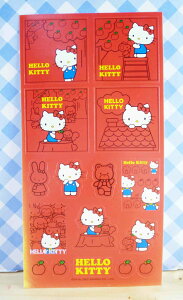 【震撼精品百貨】Hello Kitty 凱蒂貓 KITTY貼紙-紅蘋果 震撼日式精品百貨