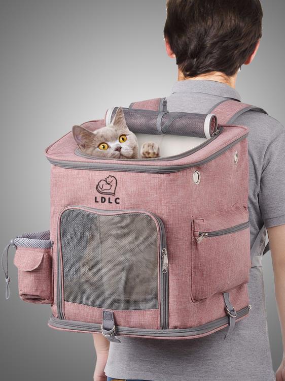 大容量背貓包兩只寵物外出拉桿箱便攜透氣狗狗雙肩包貓咪背包 全館免運
