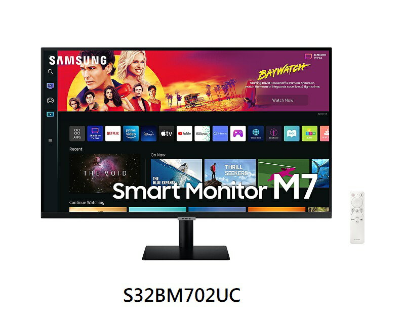 【最高現折268】SAMSUNG 三星 32吋 智慧聯網螢幕 M7 S32BM702UC/4K UHD/高解析/三年保