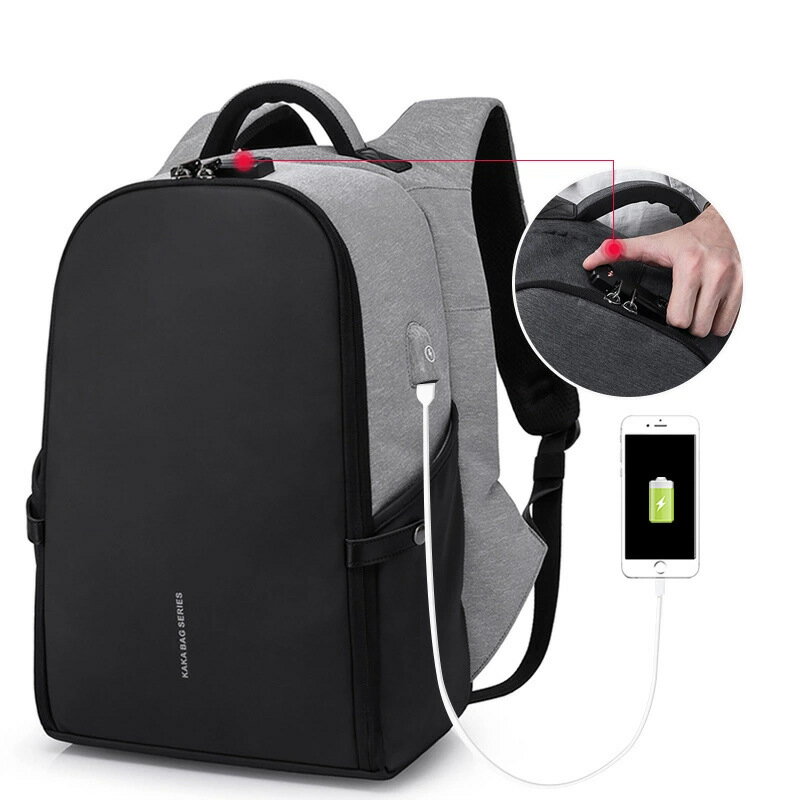 免運 背包 新款多功能防盜背包智能USB充電雙肩包男個性商務旅行雙肩包