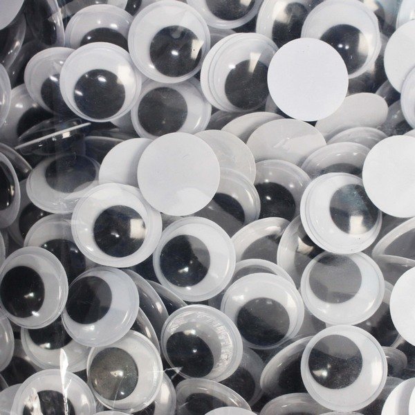 黑白 圓形活動眼睛 25mm黑白眼睛/一包1000顆入(促600) 布偶眼睛-6695