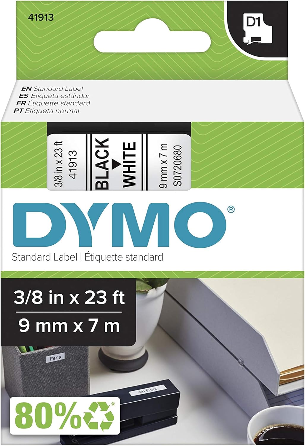 [o美國直購] DYMO 41913 Standard D1 9mm x 7m 自黏標籤紙 適用於 LabelManager LabelWriter 標籤機