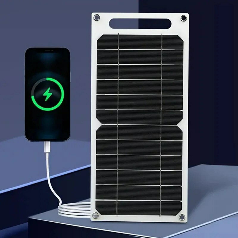 5V 太陽能電池板 USB 防水戶外遠足露營便攜式電池太陽能充電器板【博野五金】