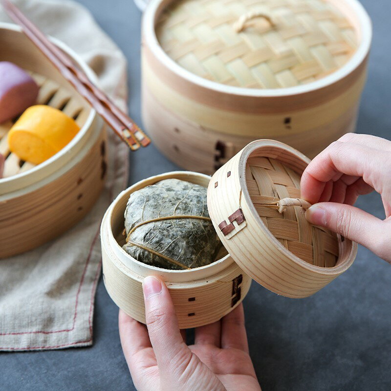 竹小號竹製商用蒸籠蒸鍋迷你蒸饅頭小籠包餃子蒸肉家用籠屜