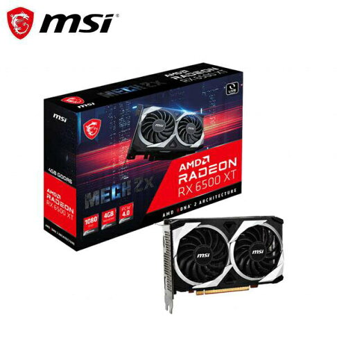 【公司貨】MSI 微星 RX 6500 XT MECH 2X 4G OC AMD 顯示卡 註四年保固 RX6500XT 0
