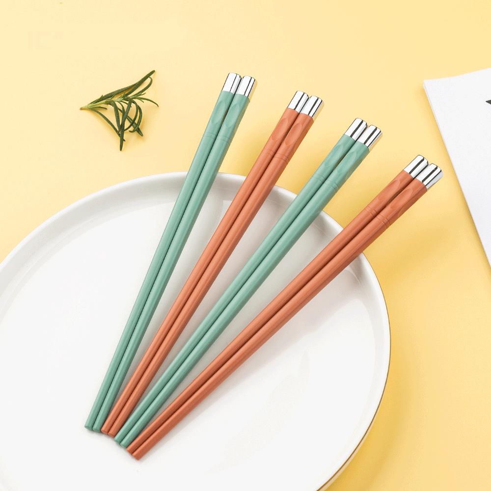 兒童合金筷子家用小孩子幼兒園專用吃飯小短筷子學習訓練二段6歲