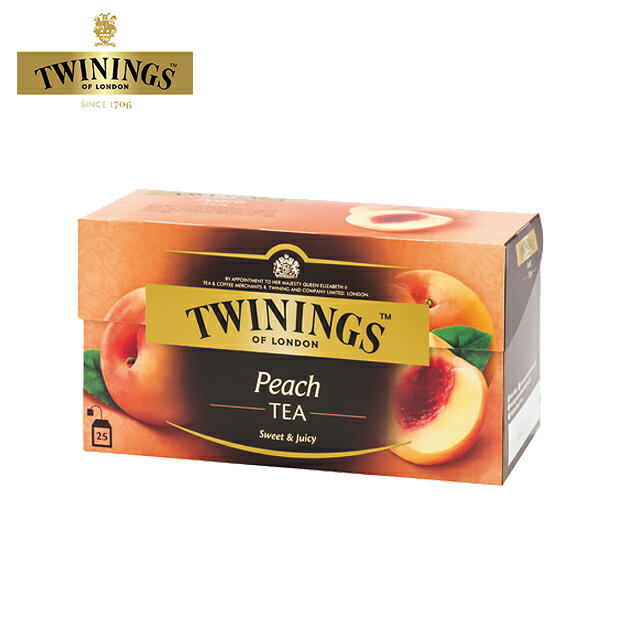 【TWININGS 唐寧】香甜蜜桃茶 Peach Tea 2gX25入(盒)