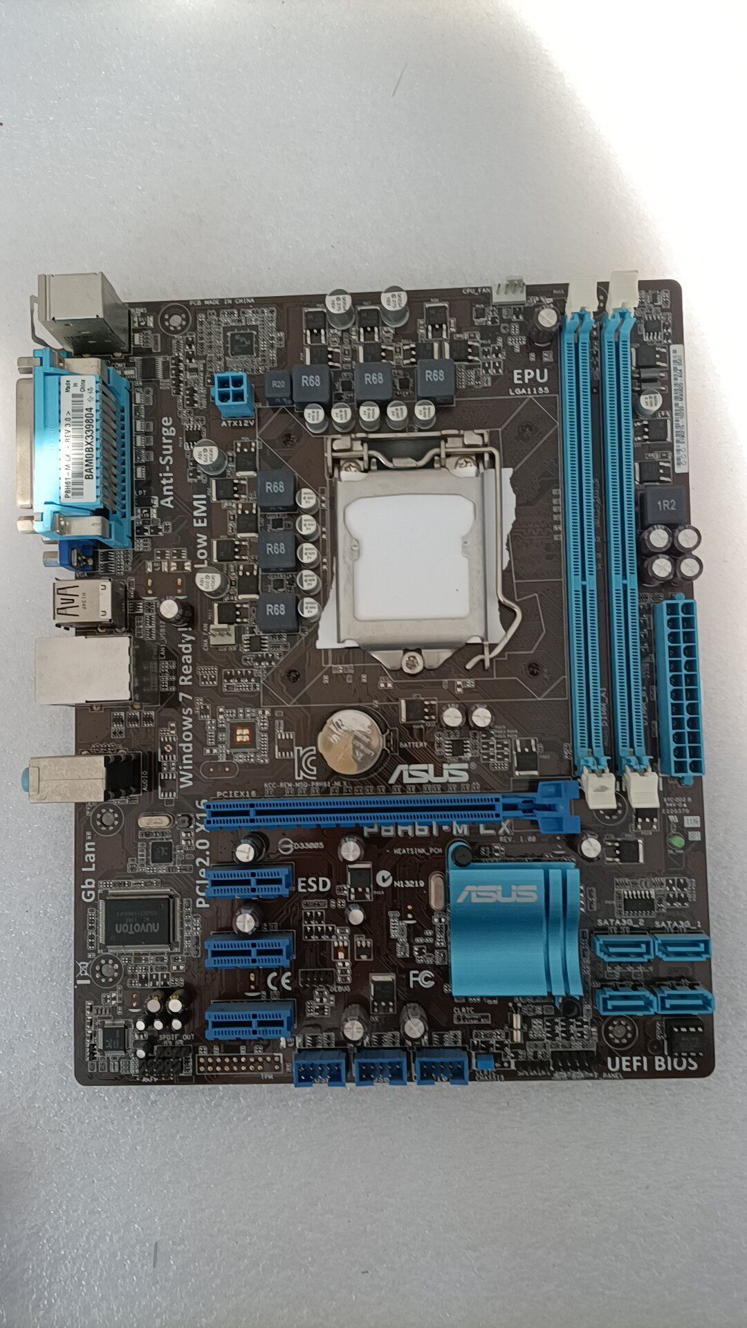 華碩P8H61-M LX 主機板 功能完好無暗病無維修 二手電腦主機板 原裝擋板 實物拍攝 誠信出售 包測包好