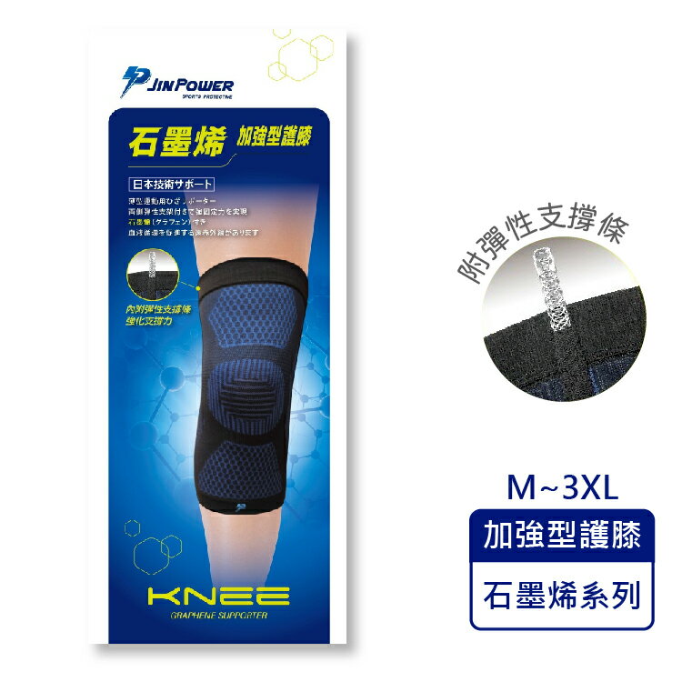 勁鋒 PJIN POWER 石墨烯 加強型護膝 運動護膝-M、L、XL、XXL、3XL (1入/盒) 憨吉小舖