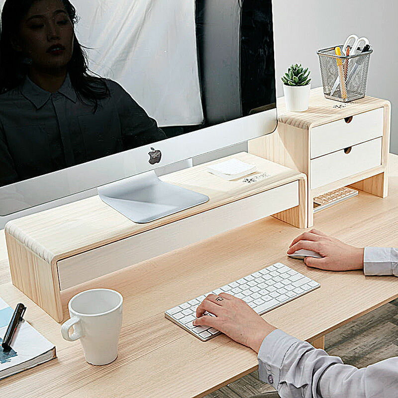 桌面增高架電腦顯示器托架墊高底座臺式收納架子辦公桌置物架