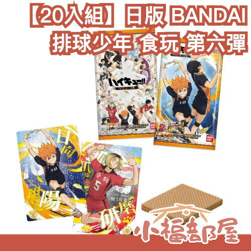 【20入組】日版 BANDAI 排球少年 食玩 第六彈 威化餅 周邊 收藏 影山飛雄 日向翔陽 孤爪研磨 烏野 音駒【小福部屋】