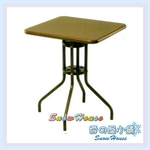 雪之屋 方型彩鋼休閒桌 無傘洞 咖啡色 烤漆 方桌 茶几桌 置物桌 60公分寬 X776-02