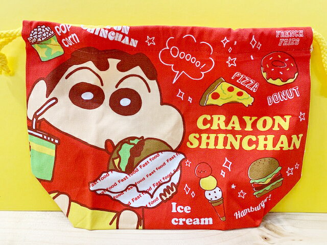 【震撼精品百貨】蠟筆小新 Crayon Shin-chan 小新束口袋-速食紅#50085 震撼日式精品百貨