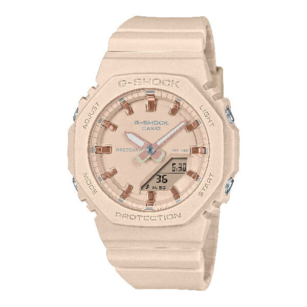 CASIO卡西歐 GMA-P2100M-4A ANALOG-DIGITAL 閃耀動人全新色系數位指標女錶 粉米 40.2mm｜樂天全館特惠中★指定刷卡回饋10%