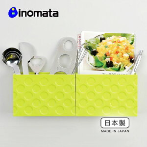 日本進口inomata廚房儲物盒冰箱磁吸收納盒 餐具收納架雜物整理盒
