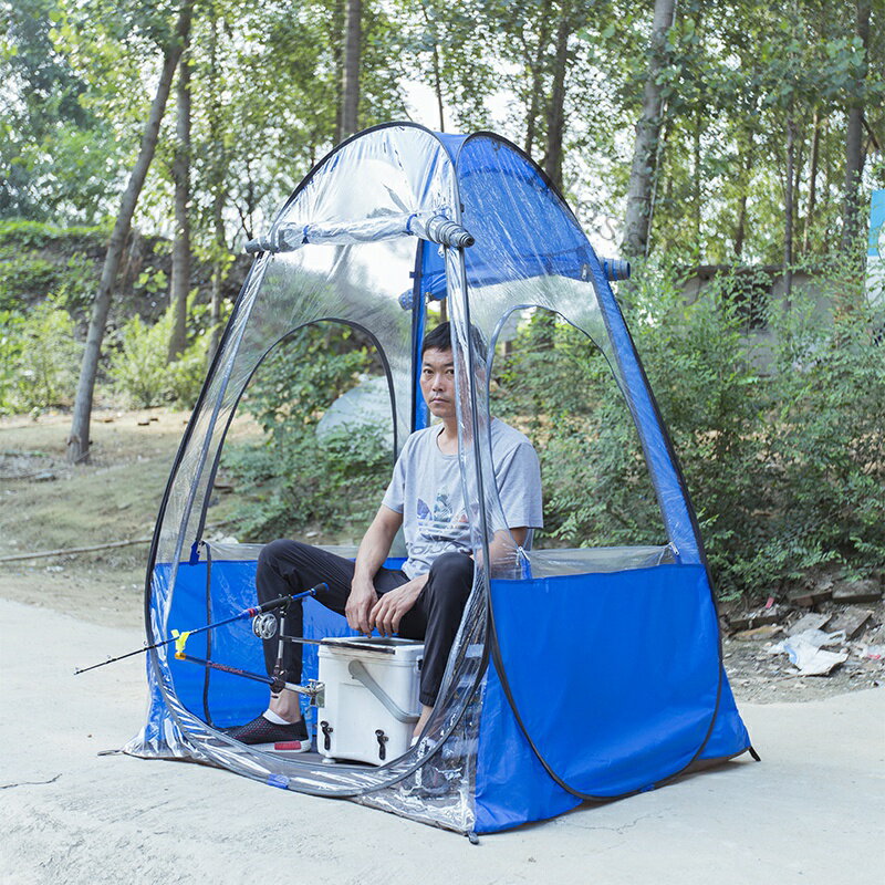 免運 戶外釣魚野外用品垂釣裝備單人帳篷防雨隔離遮陽棚離地防蚊專用蓬